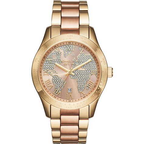 michael kors mit weltkarten ziffernblatt|Michael Kors LAYTON Damenuhr MK.